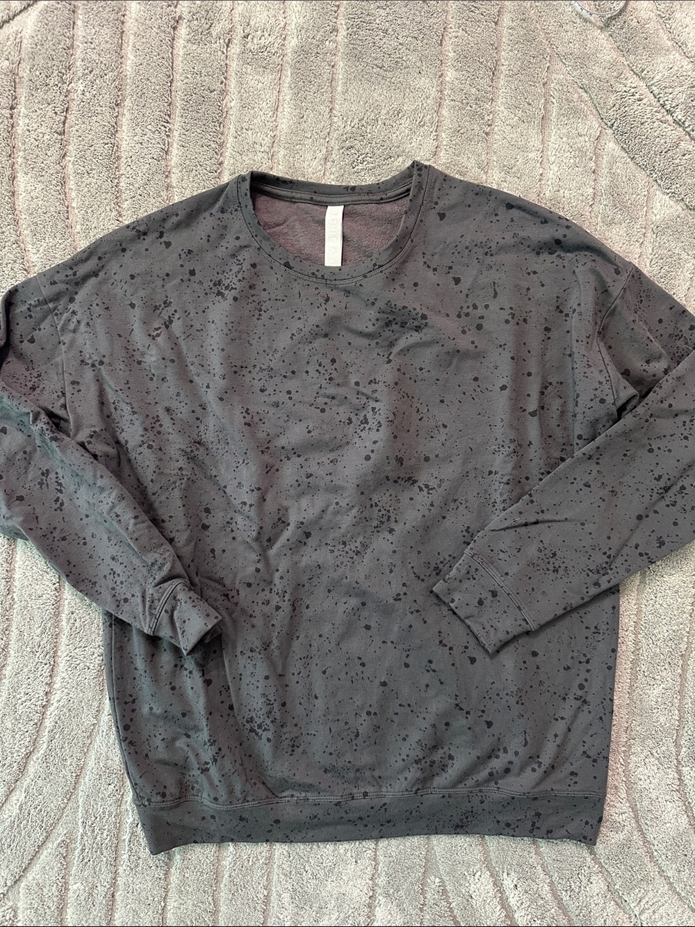 Athleta Women’s -Charcoal Black Speckled Crewneck Sweater